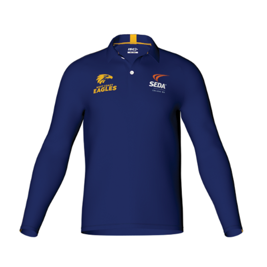 West Coast Eagles Long Sleeve Polo
